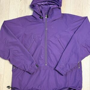 Vtg Gorpcore Unisex MEC Purple Hooded Utility Jacket TeiJin Super Microft Sz.M